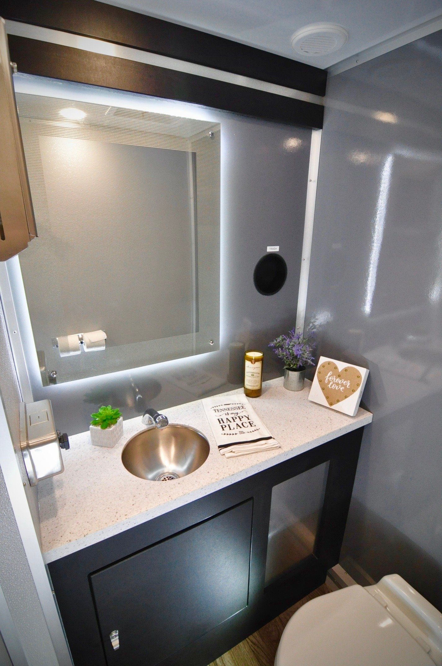 Inside the VannGo 4-Room Restroom Trailer