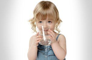 child drinking water