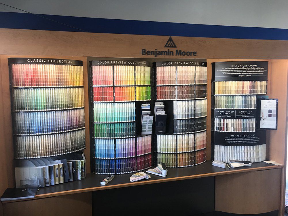 Wide selection of paint shades
