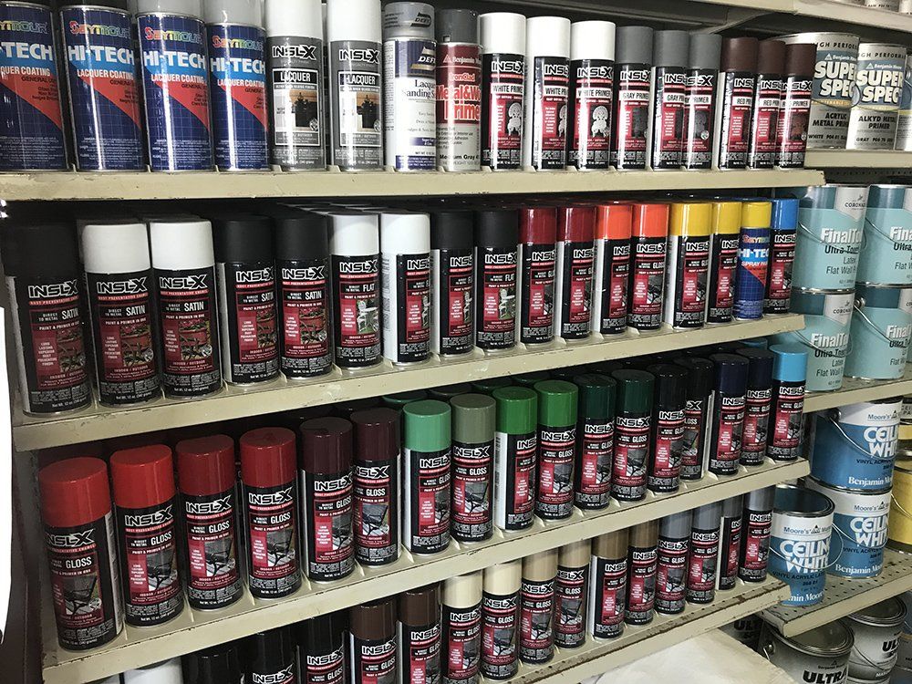 Variety of paint supplies