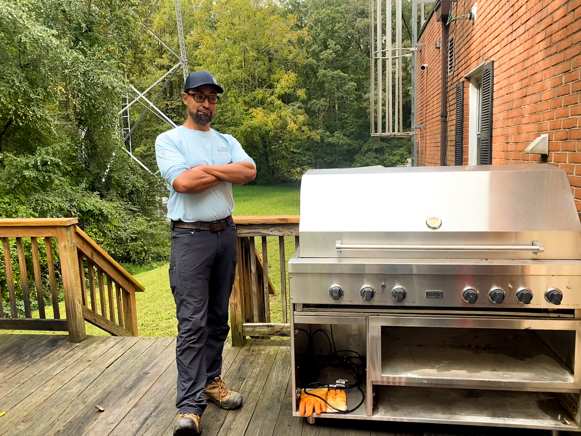 Photo of James A. Douglas at work