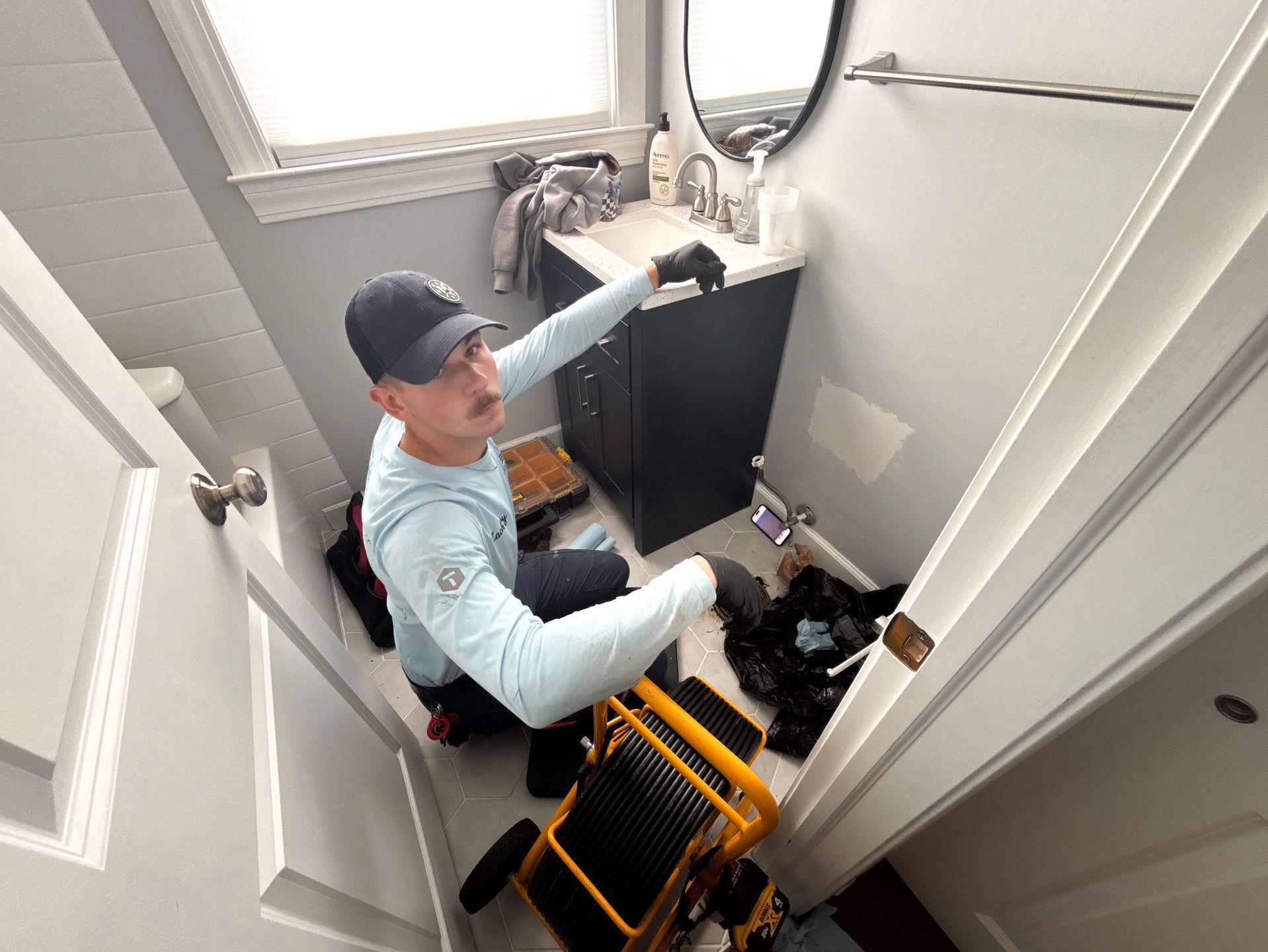 Photo of Zachary Strong at work.