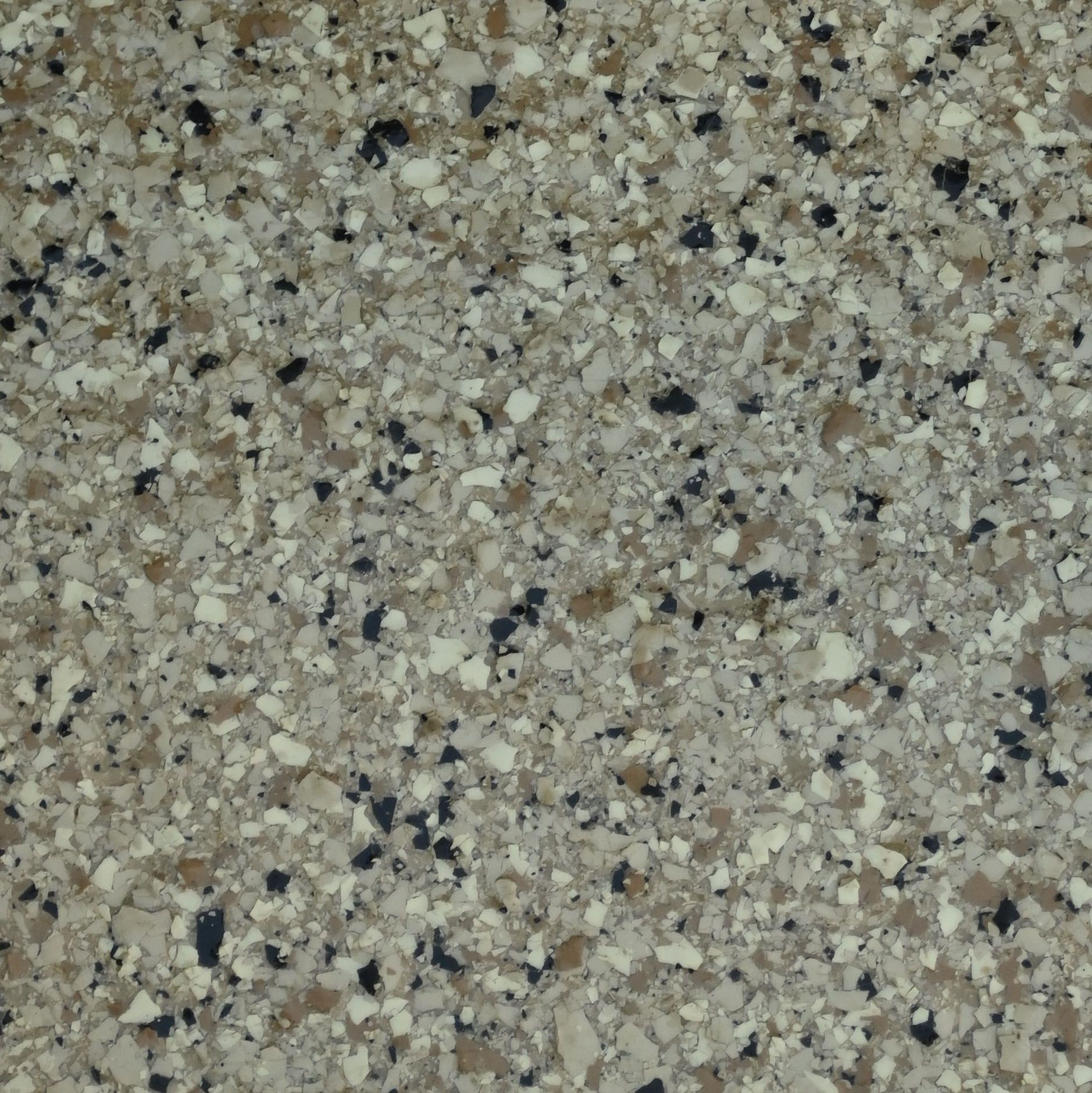 A piece of desert tan granite sits on a white surface