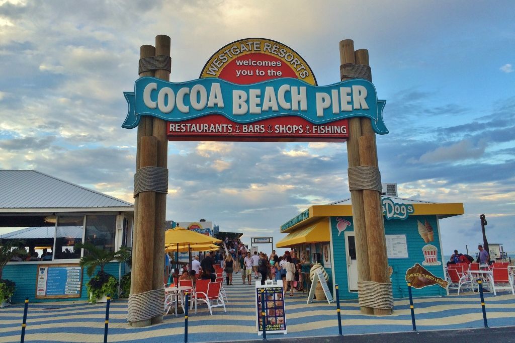 Cocoa Beach Pier entrance sign