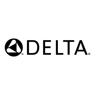 Black and white Delta logo: an open circle with an abstract triangle, followed by the word 