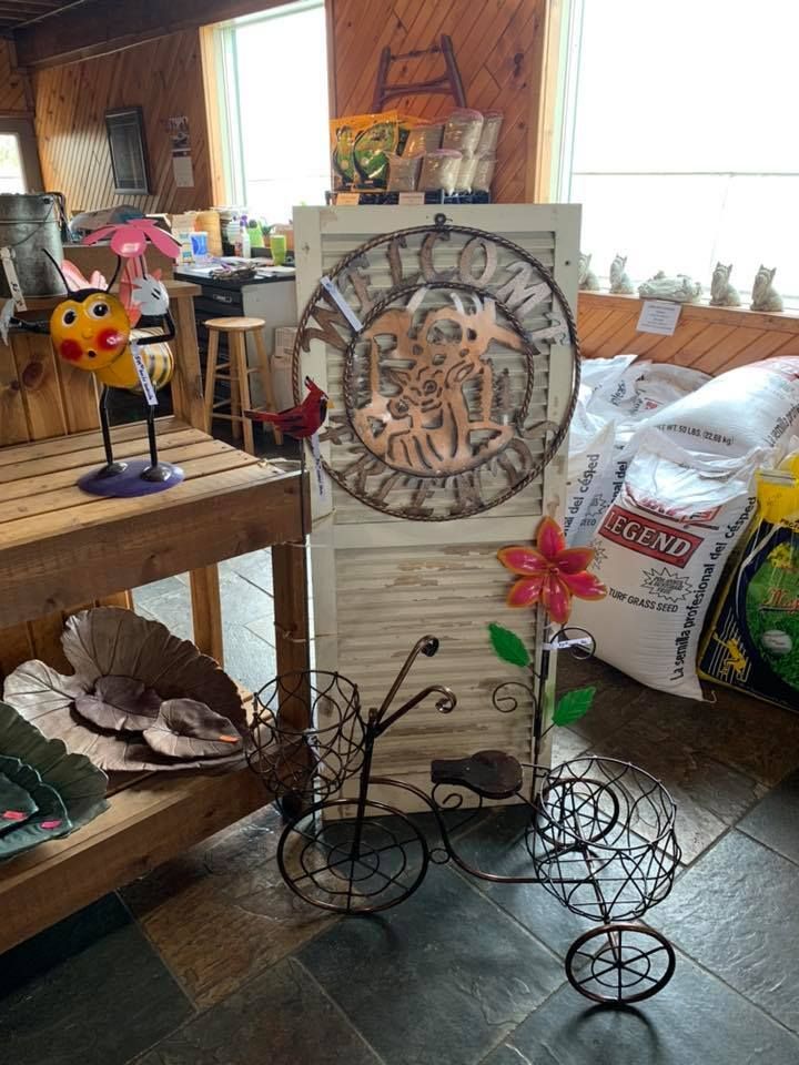 A room filled with lots of decorations and a clock.
