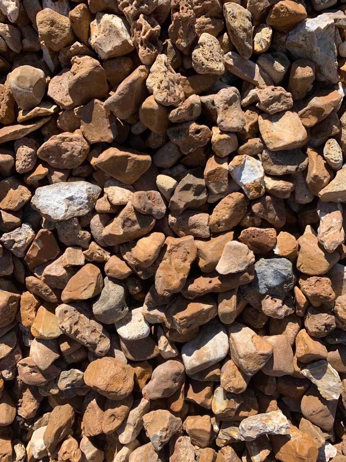 A pile of rocks sitting on top of each other.