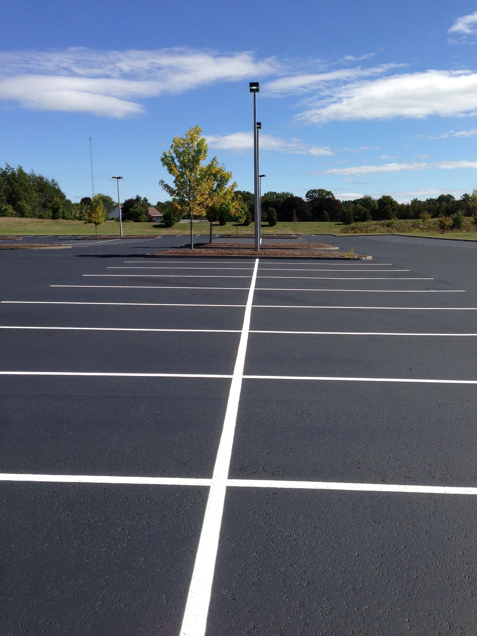 Parking lot asphalt paving