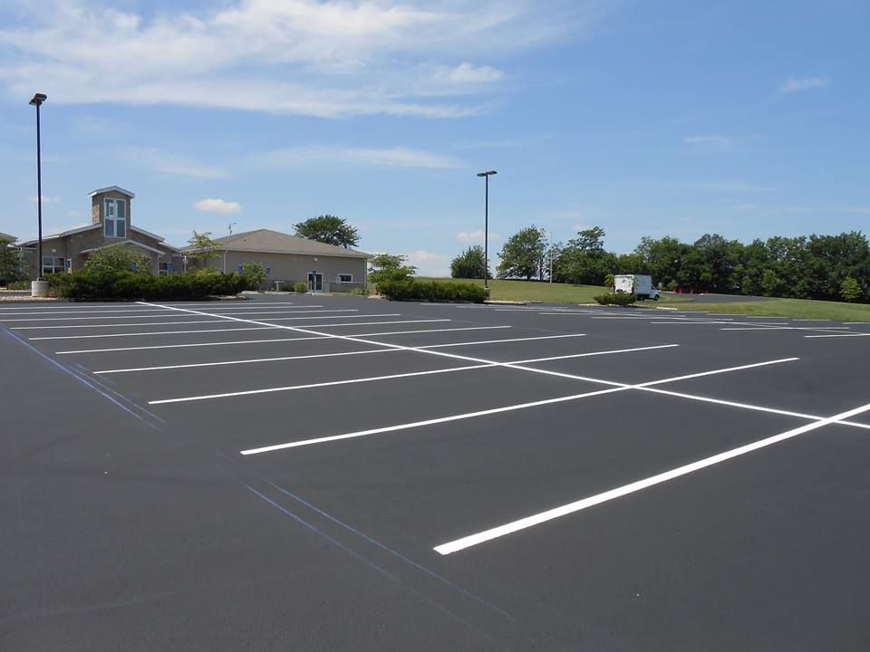 Parking lot asphalt paving