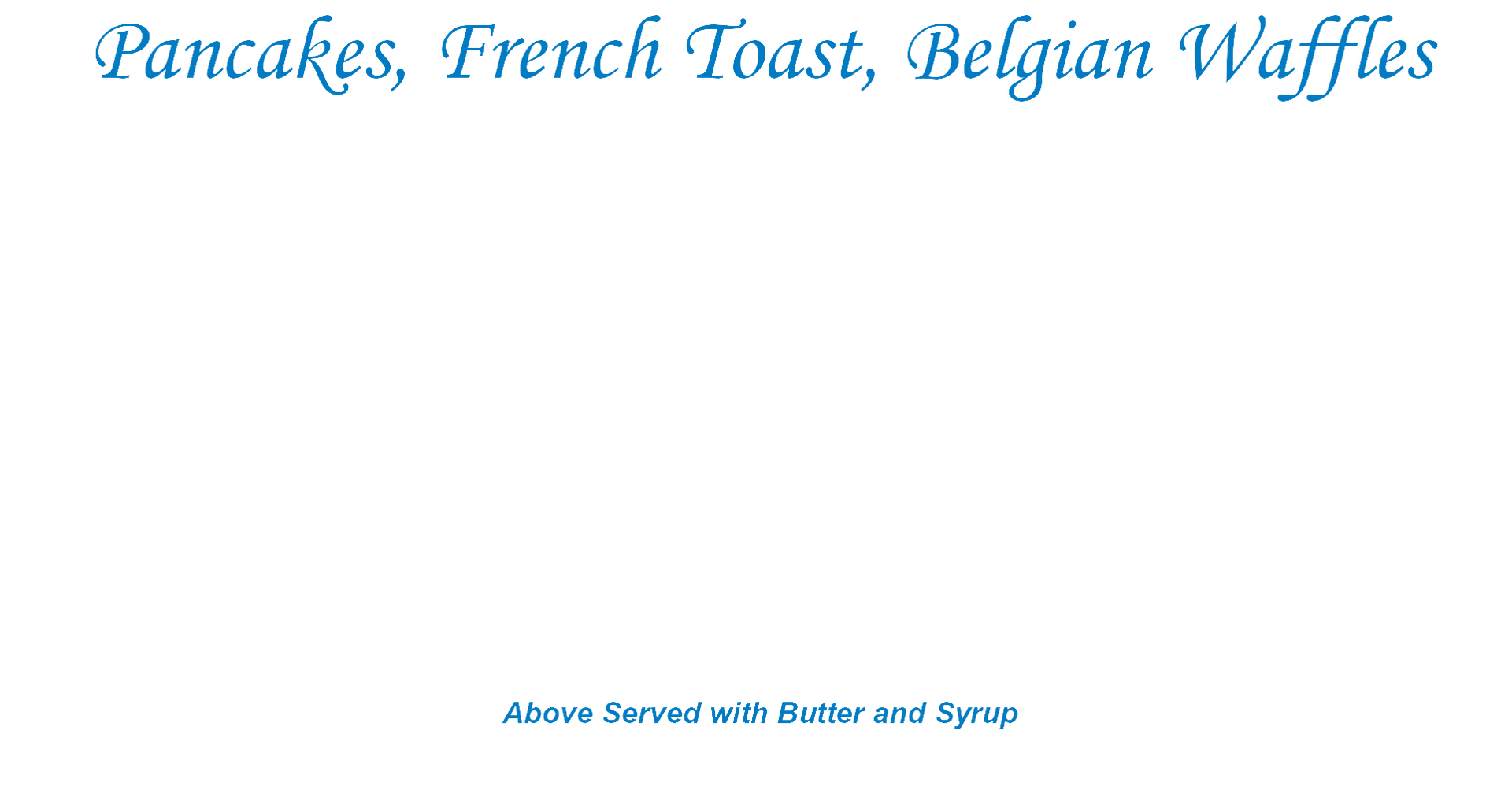 pancakes french toast belgian waffles menu