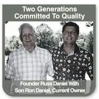 Russ Daniel with son Ron Daniel