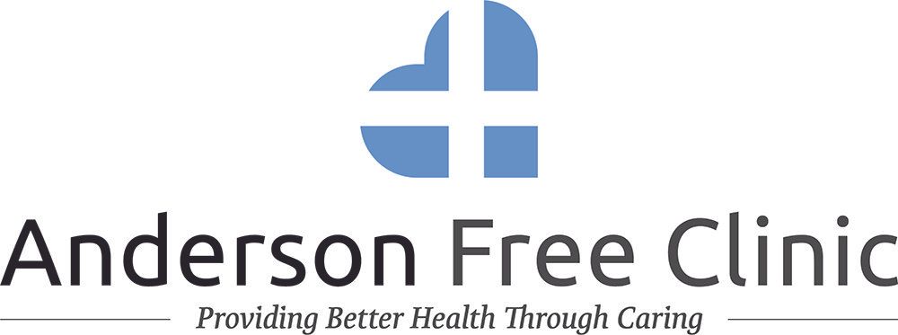the logo for anderson free clinic provides better health through caring
