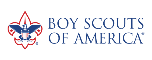 the boy scouts of america logo is shown on a white background .