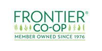 Frontier Co-op logo with green text and plant illustrations.