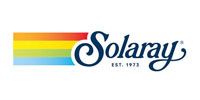 Solaray logo with a rainbow and cursive text.