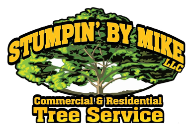 Stumpin&rsquo; By Mike LLC logo with green tree and text: Commercial & Residential Tree Service