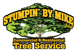Stumpin&rsquo; By Mike LLC logo with green tree and text: Commercial & Residential Tree Service
