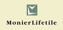The monier lifetime logo is a green square with a white arrow in it.
