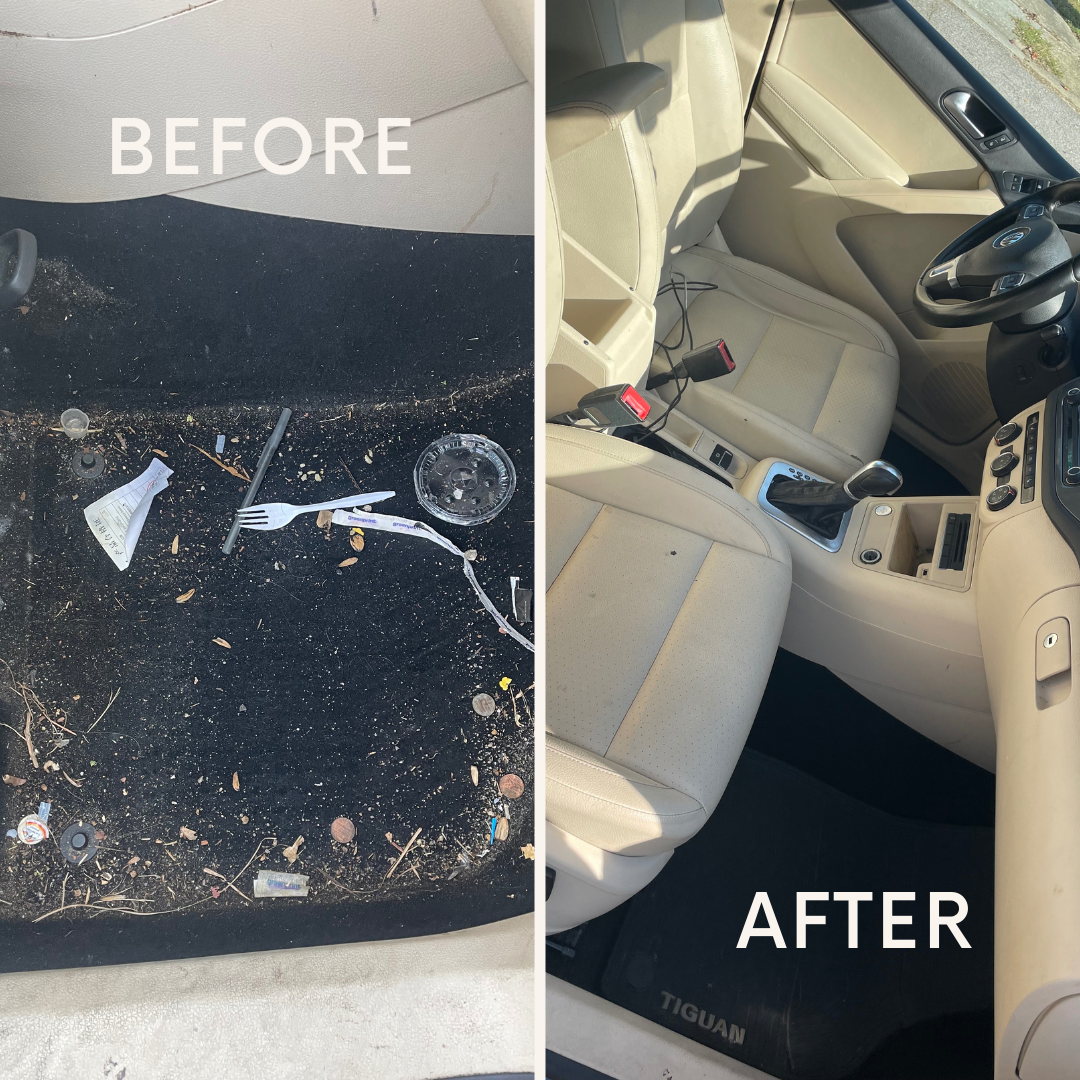 dirty car. clean car