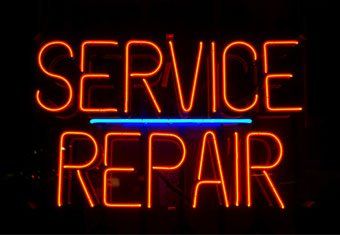 Service repair sign