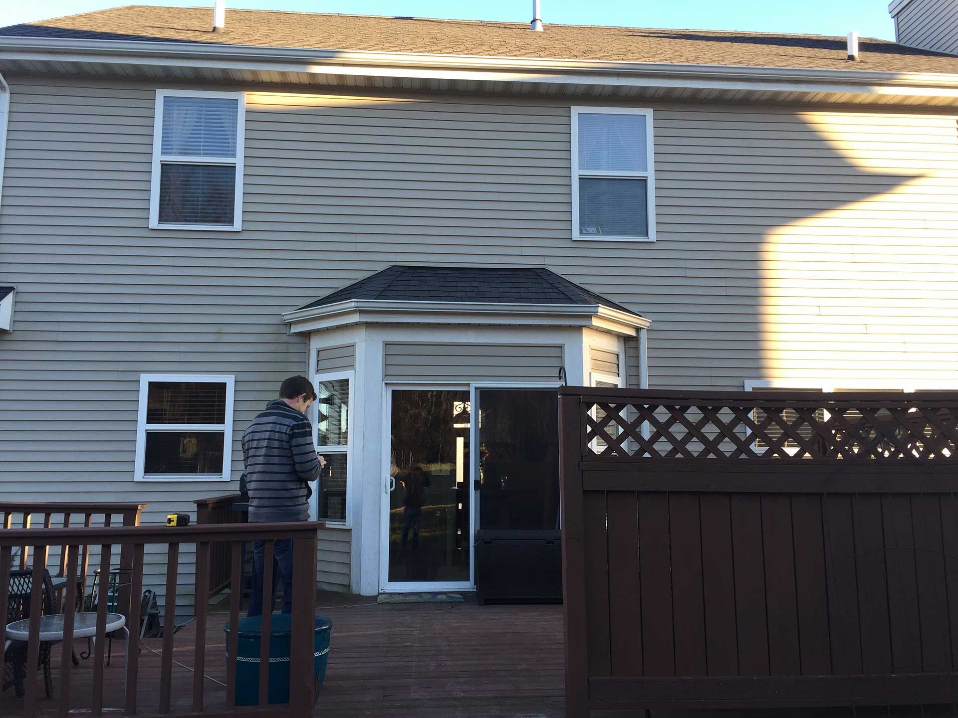 Side of house before the start of the room addition project