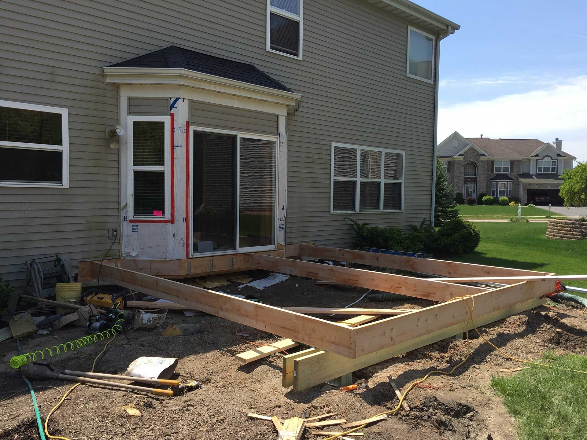 New room addition floor foundation