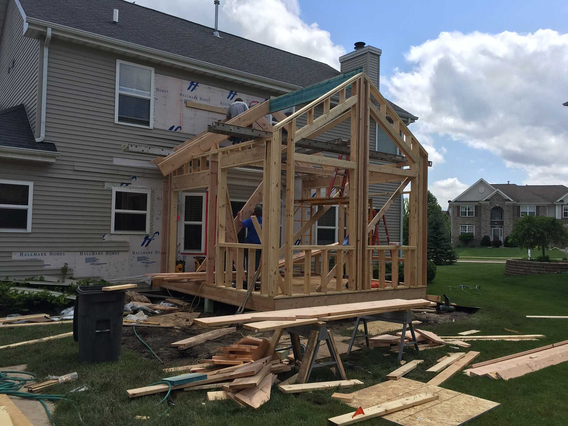 Installing roof framing