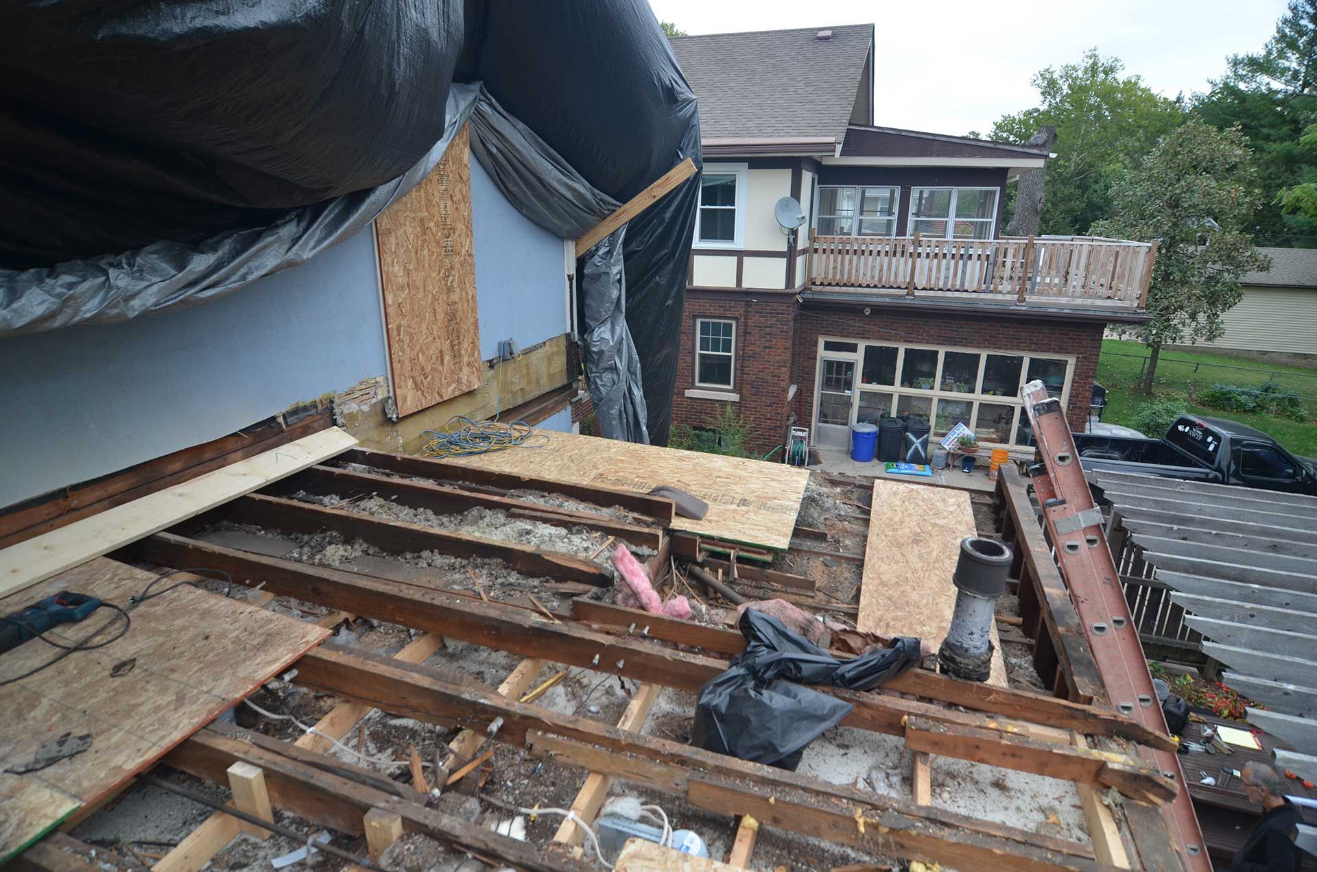 Wall and floor demolition