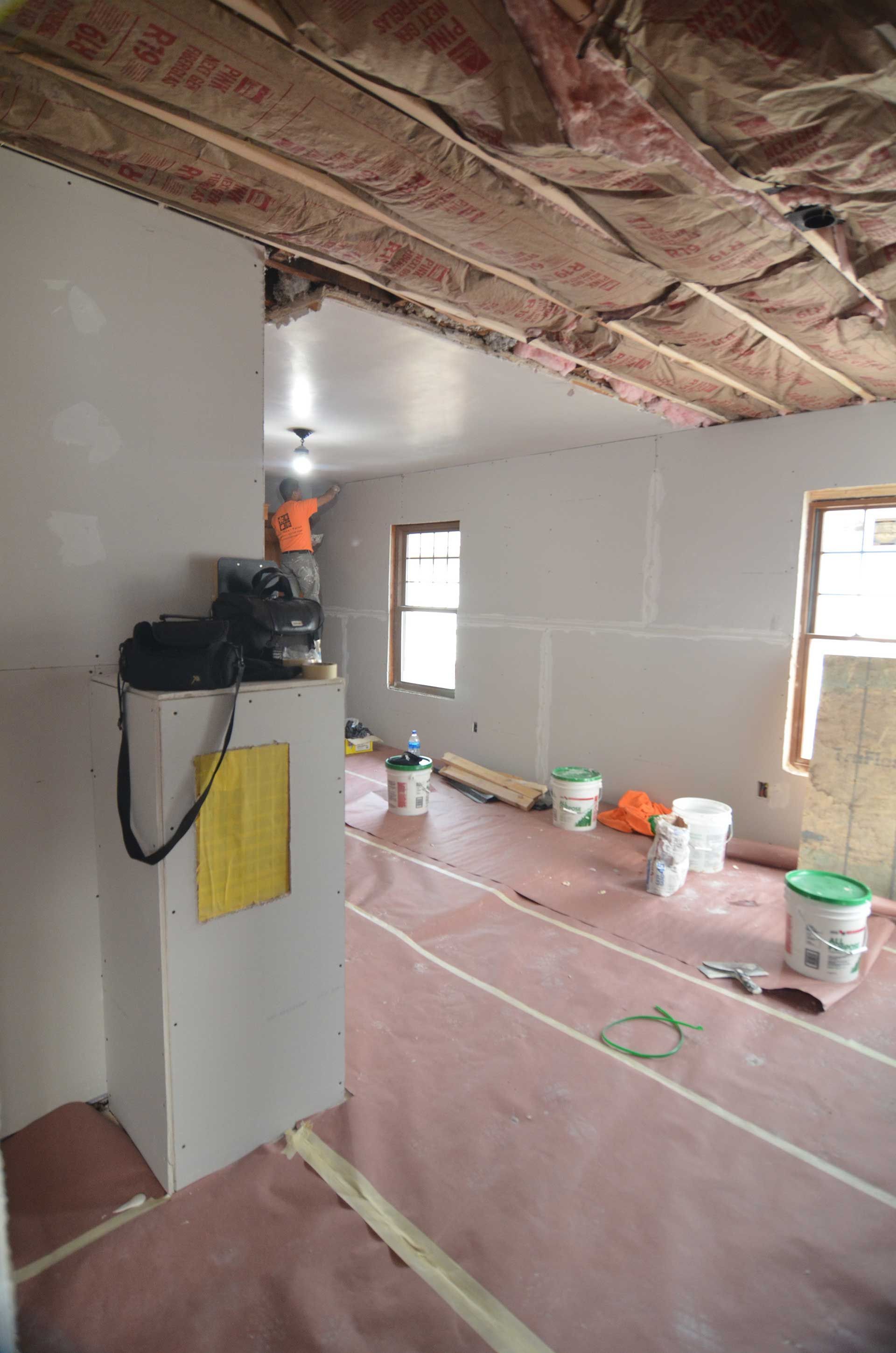 Ceiling under construction