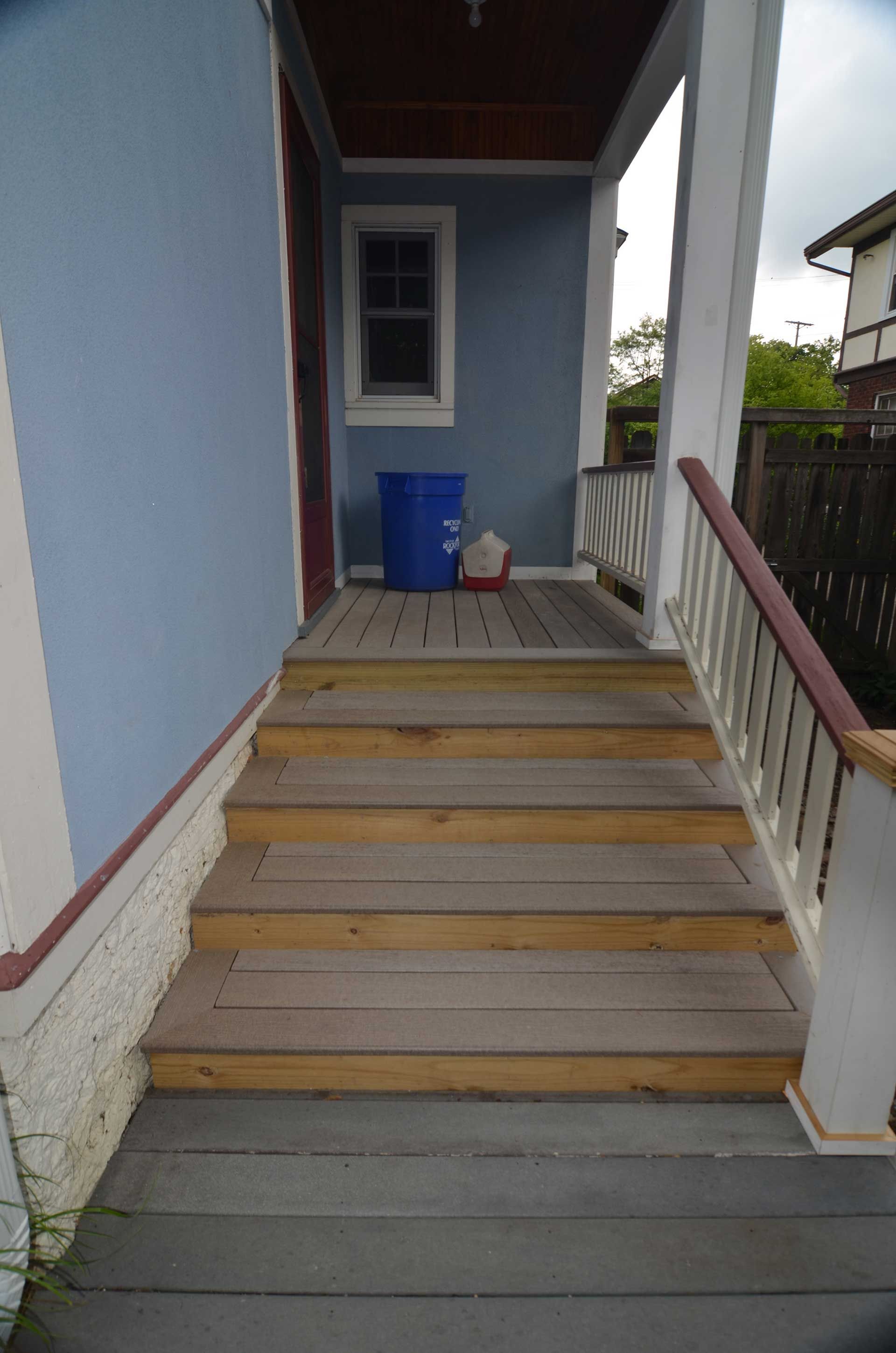 New front door stairs