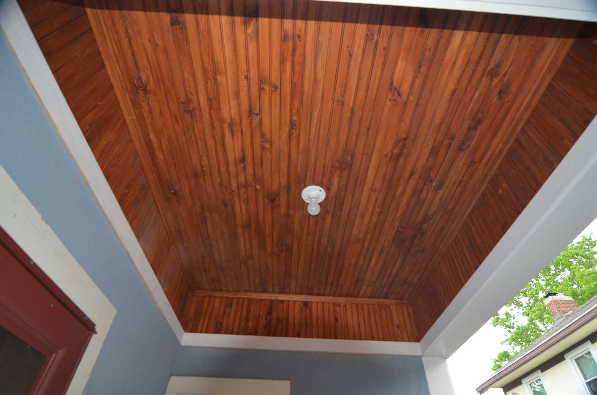 New ceiling for front porch
