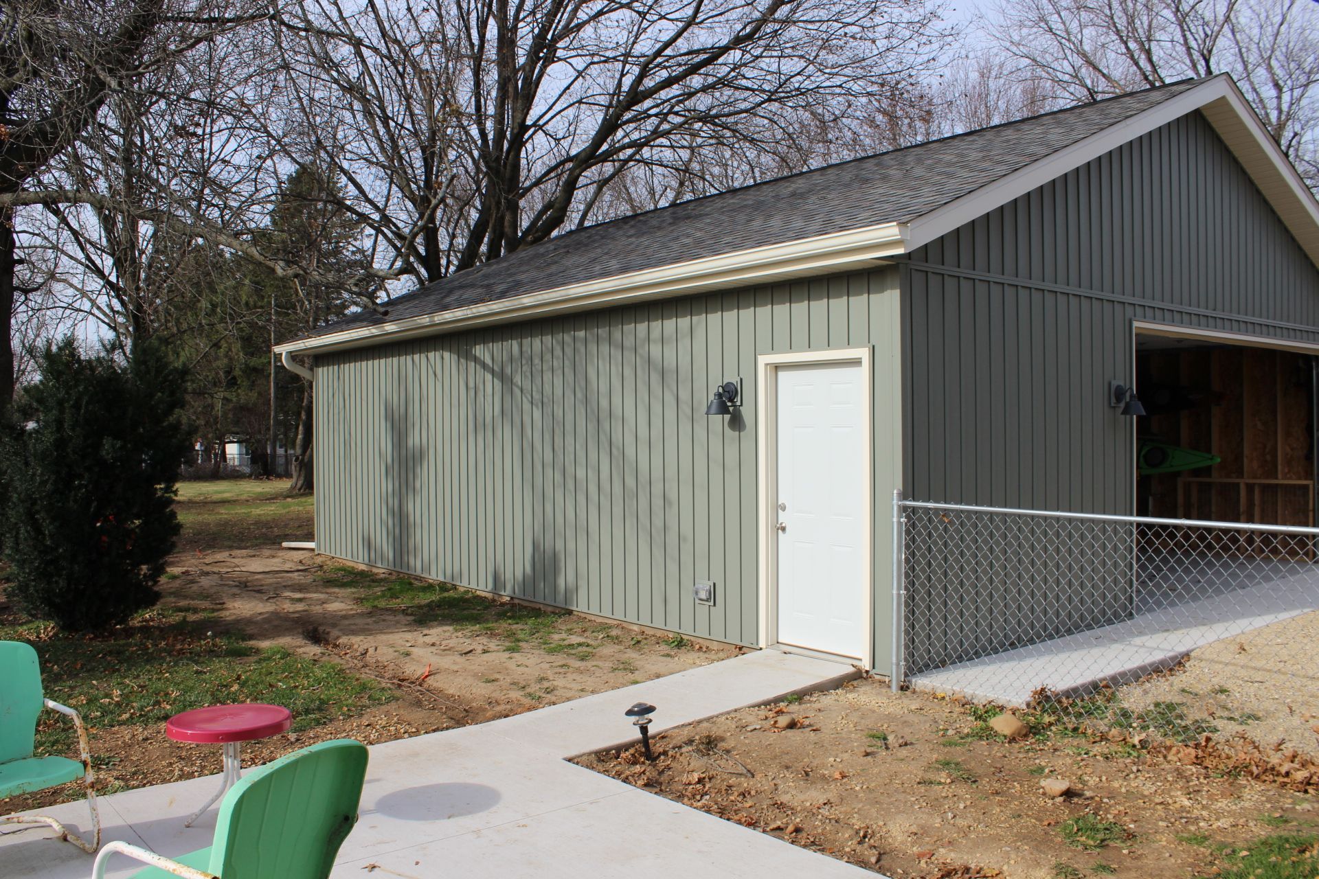 Side entrance of the garage