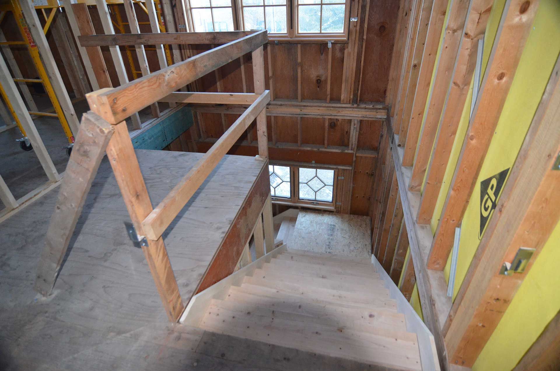 Frames for new stairs