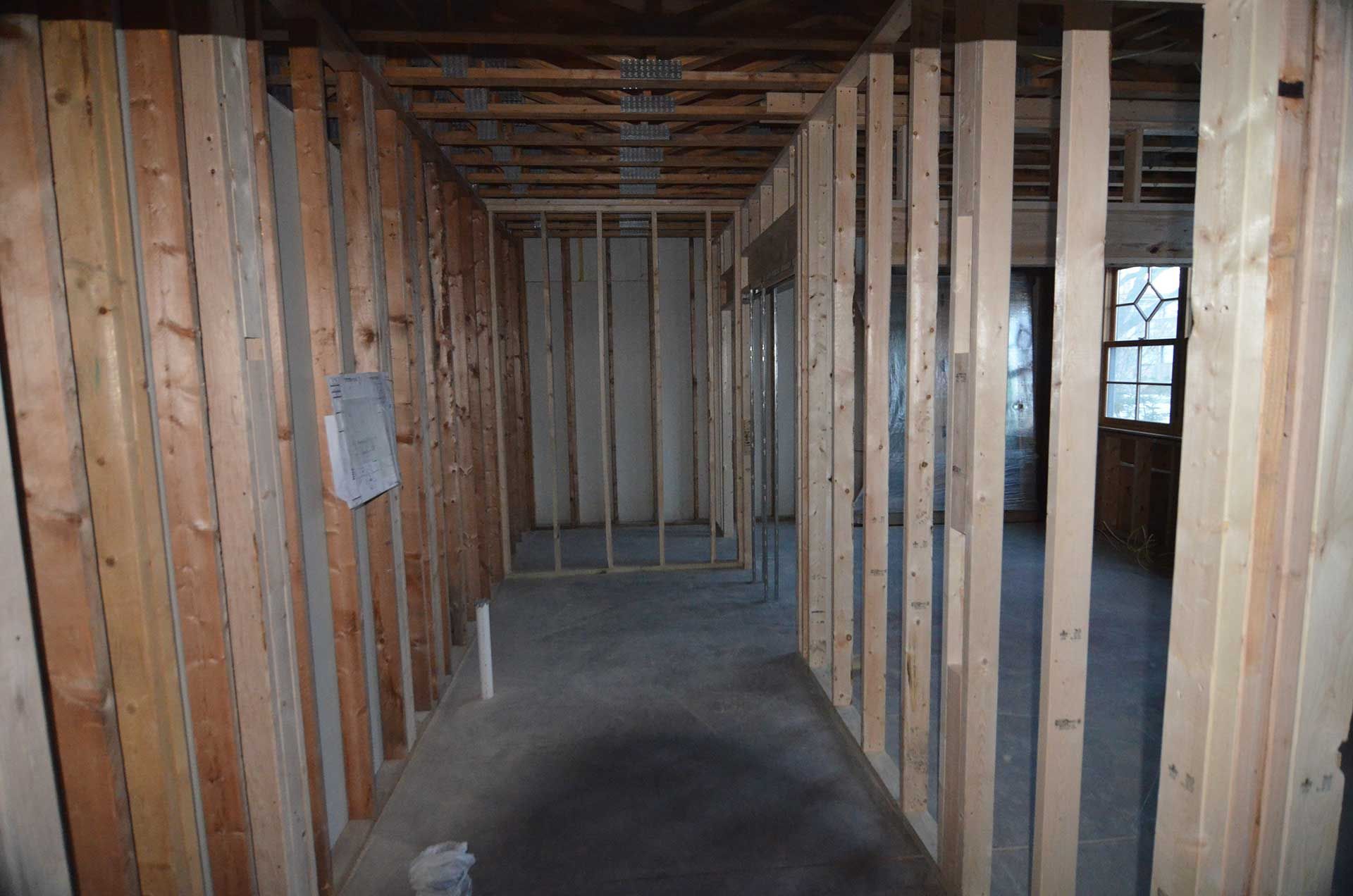 Wall frames made from wood