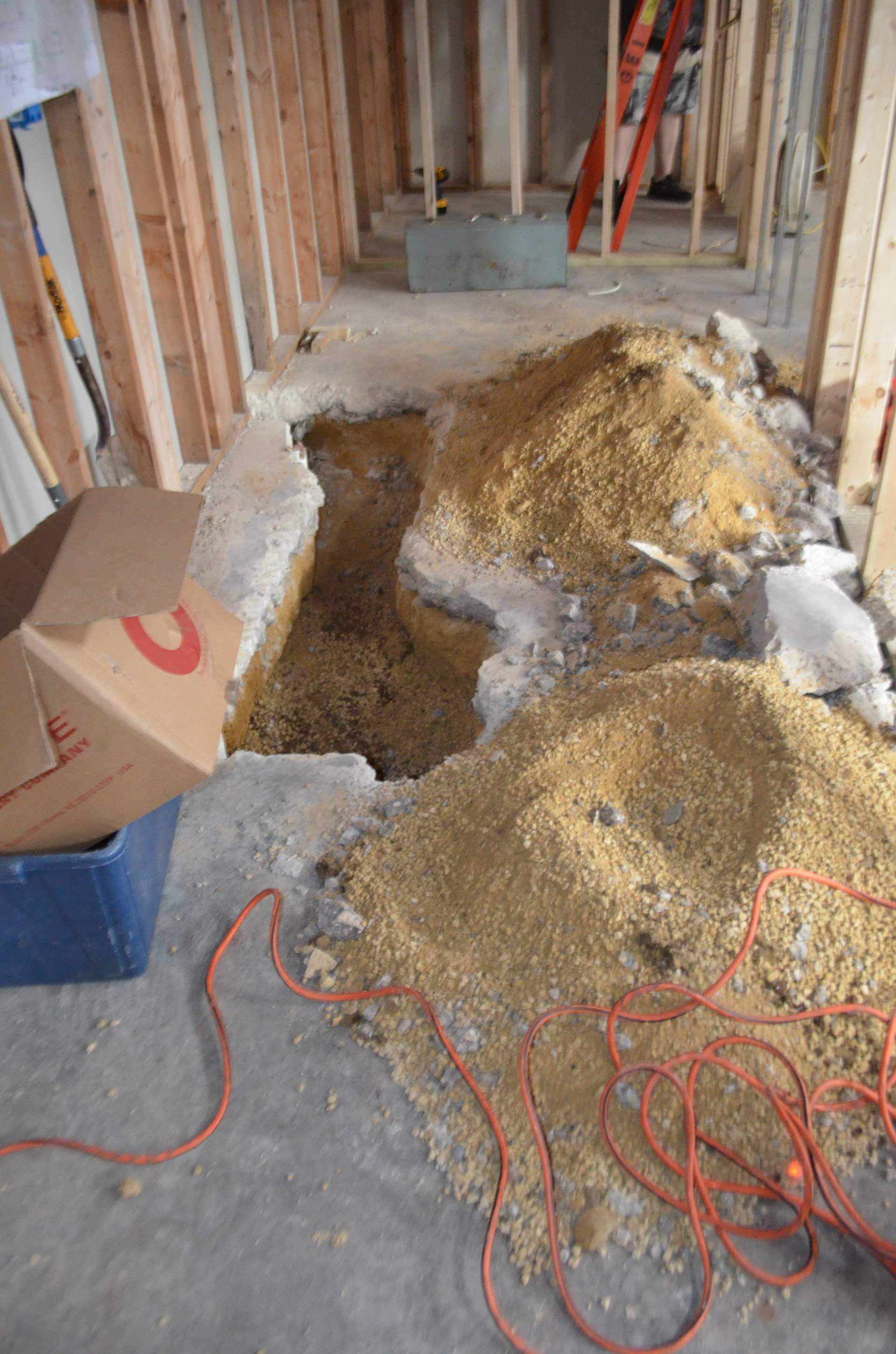 Digging for pipe placement