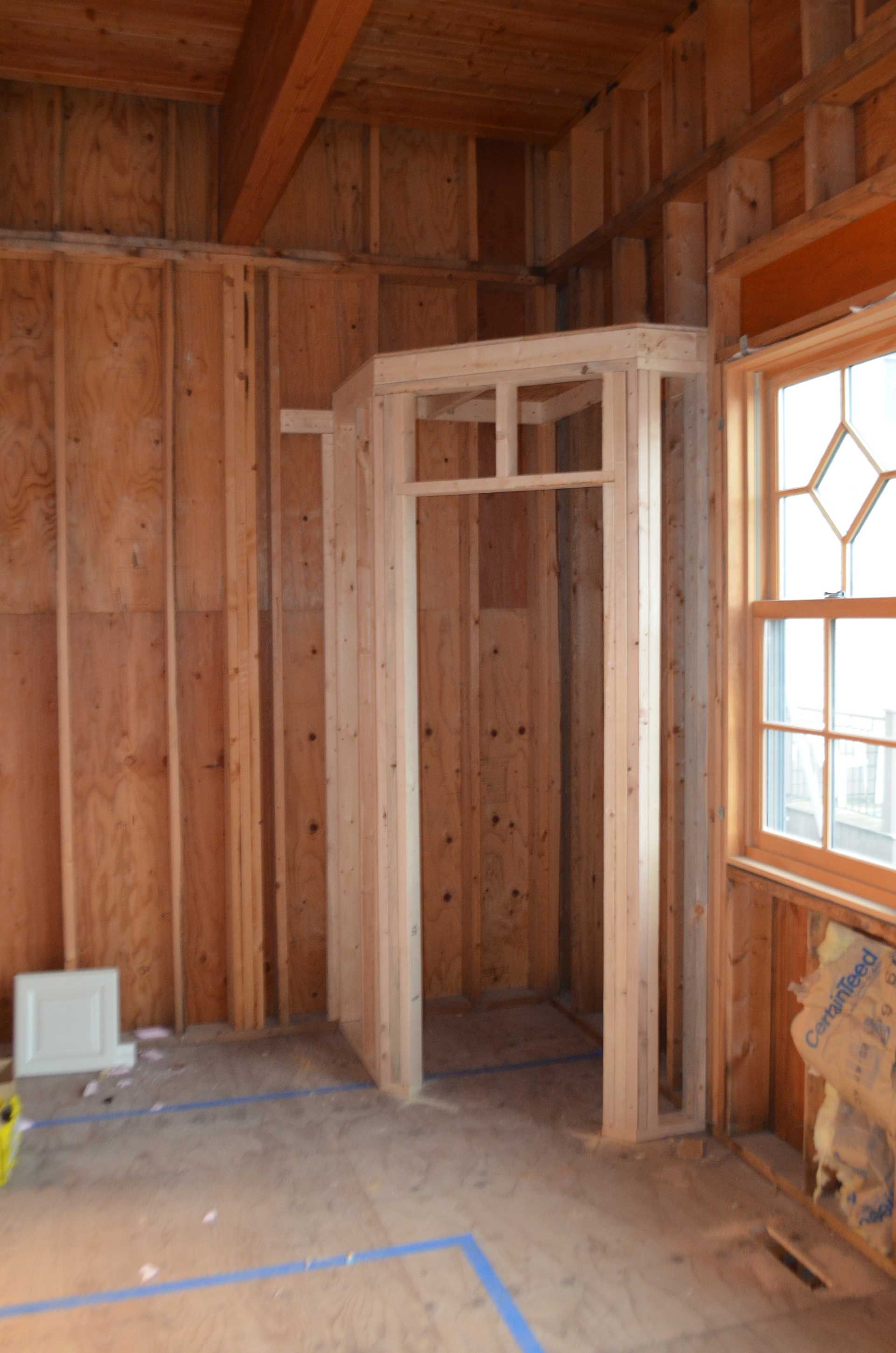 Wood frames for pantry door