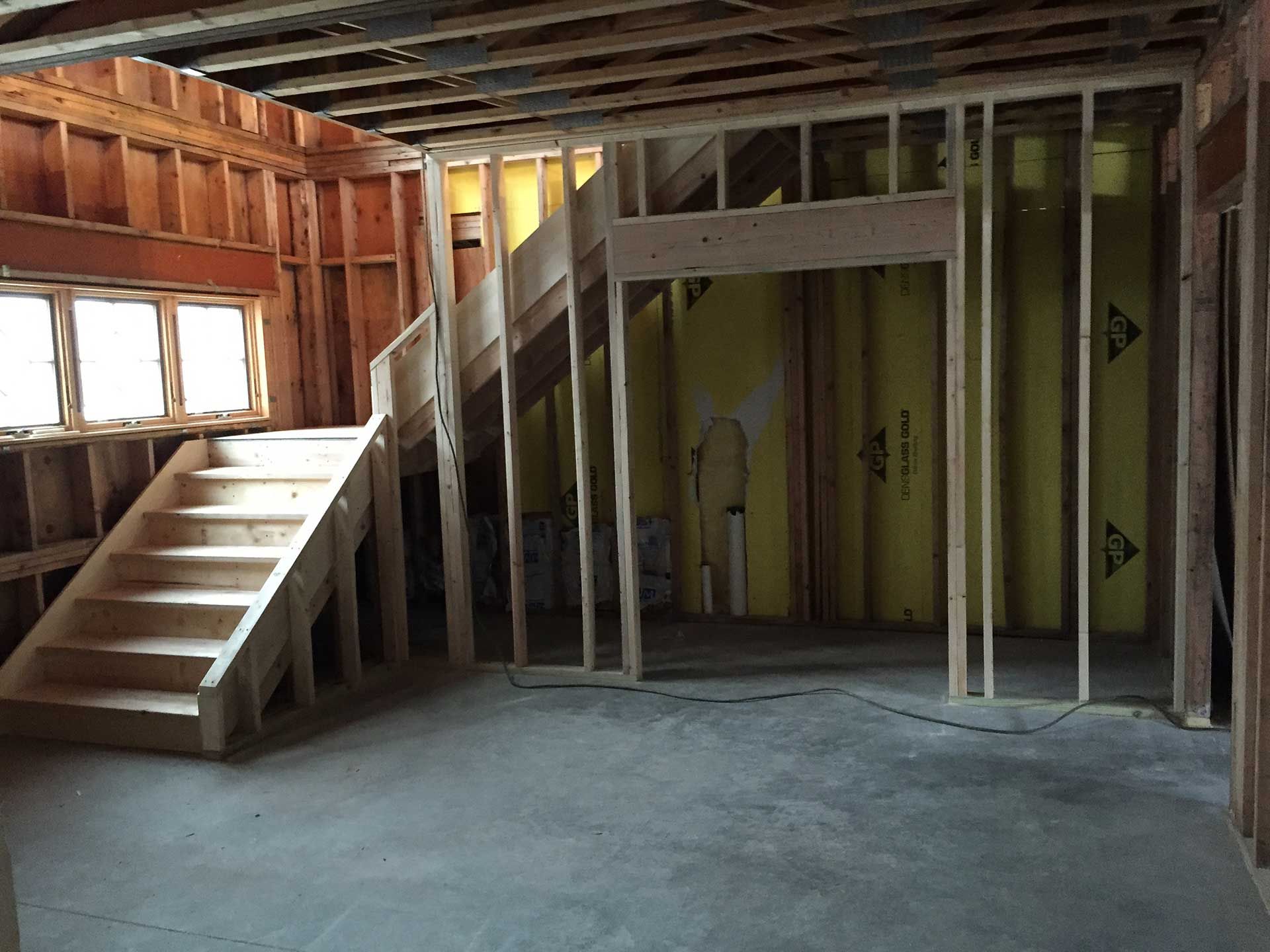 Wall frames for the space under the stairs