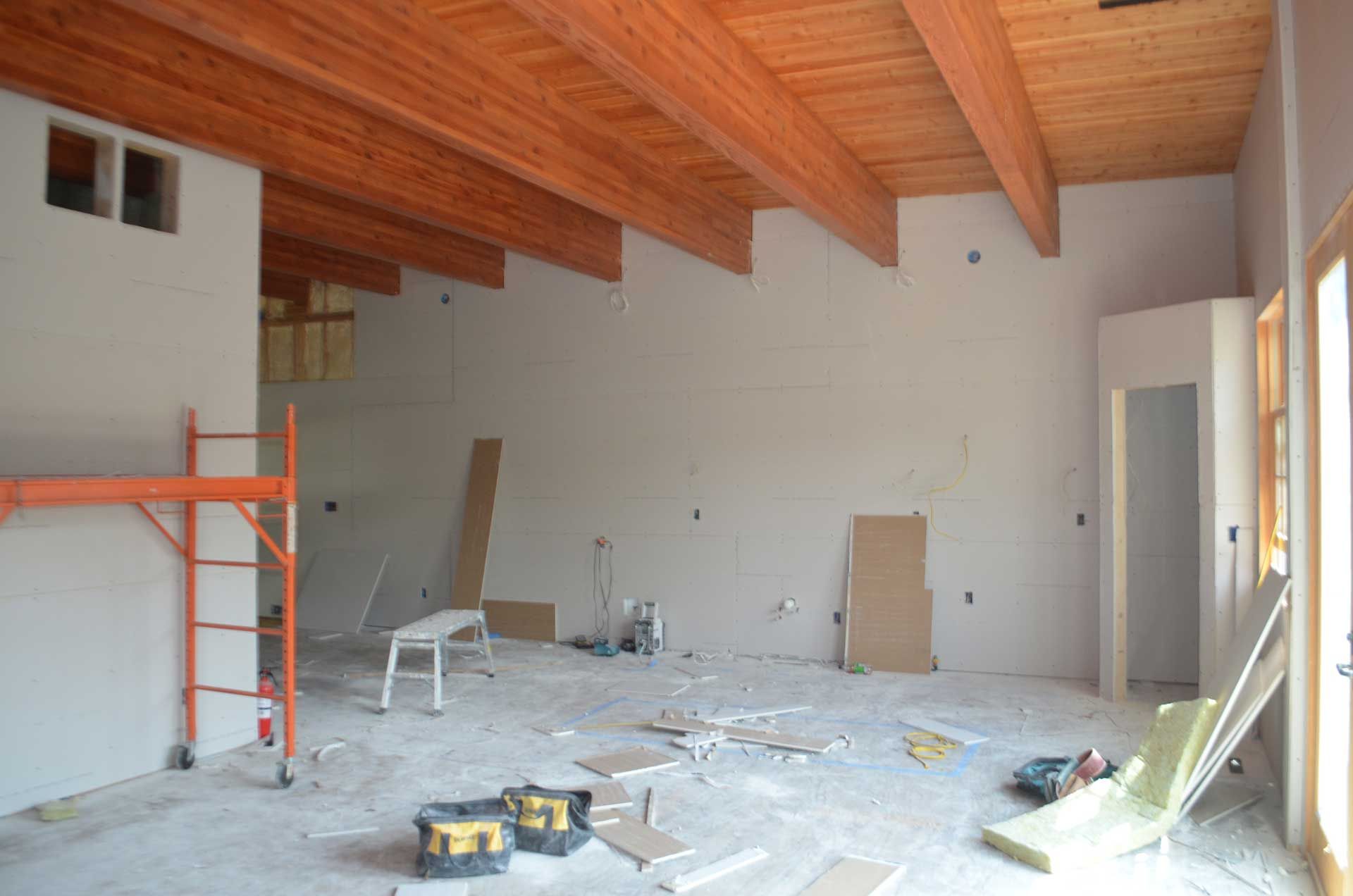 Wall under construction