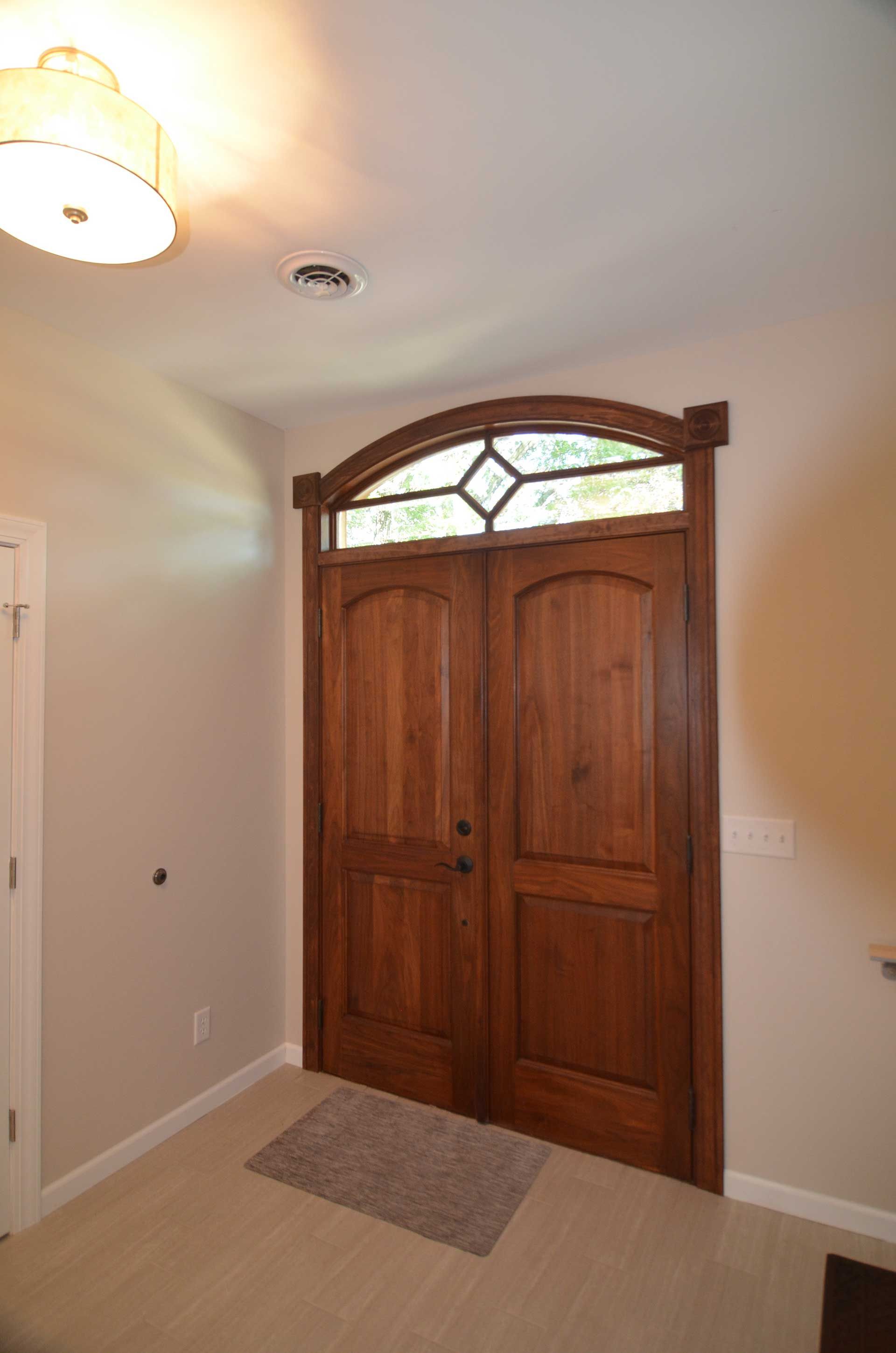 Wood front door