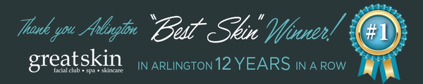 A sign that says greatskin in arlington 12 years in a row