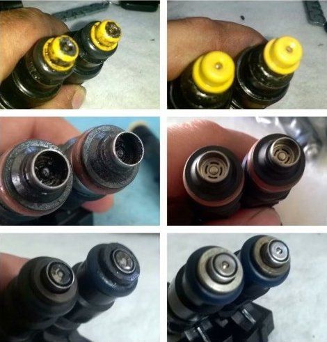 before and after images of fuel injectors