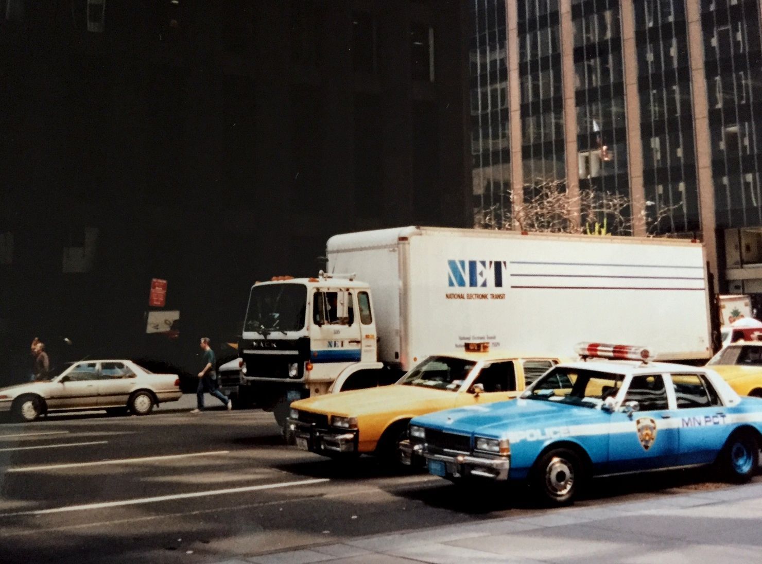 White truck on a parking lot