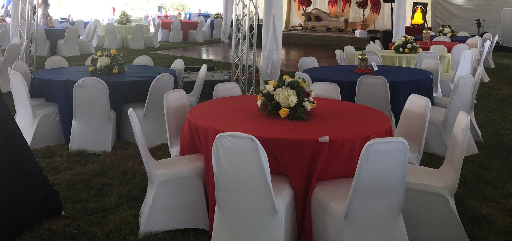 table linen with chairs