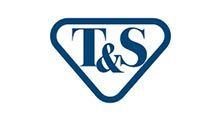 Blue and white T&S logo inside a blue inverted triangle.