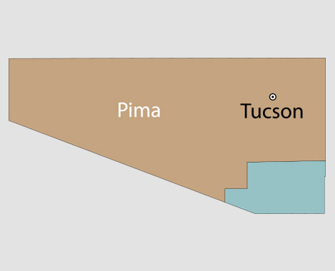 Arizona Paralegal Services, Tucson AZ Service Area Map