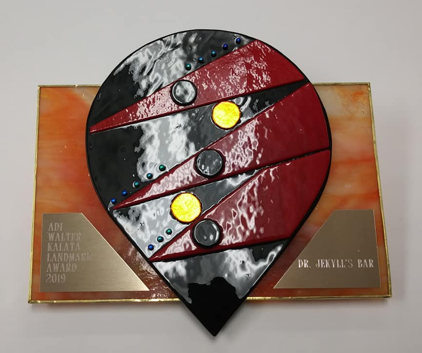 Red and black glass