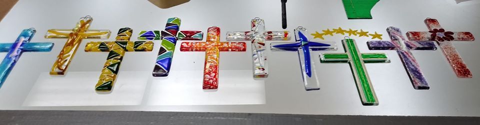 Colorful fused glass