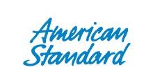 Blue “American Standard” logo on a white background