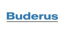 Buderus logo in blue with a horizontal blue line underneath