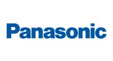 Blue Panasonic logo on a white background
